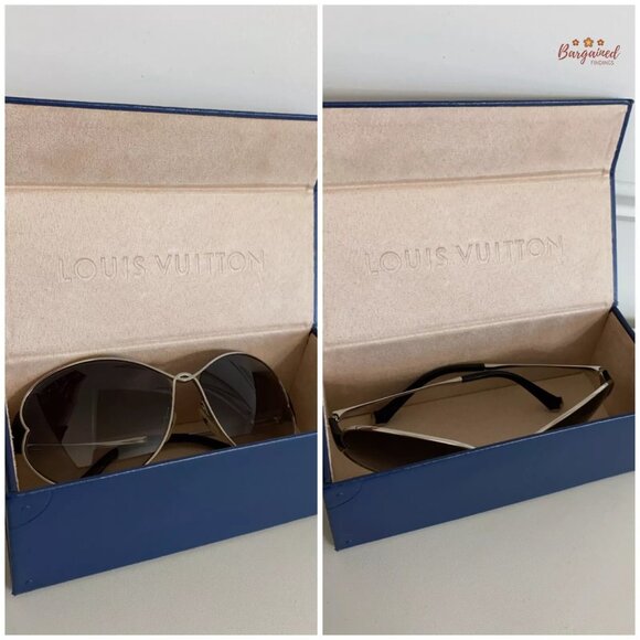 Authentic LOUIS VUITTON Silvertone Metal Frame Daisy Sunglasses - Z0261U - Picture 12 of 14